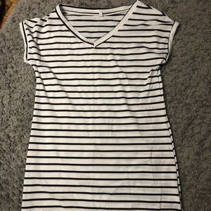 striped t shirt dress